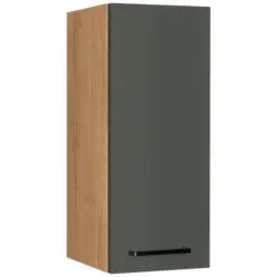 K&uuml;chenoberschrank 30/72/35 cm in Gr&uuml;n, Eichefarben