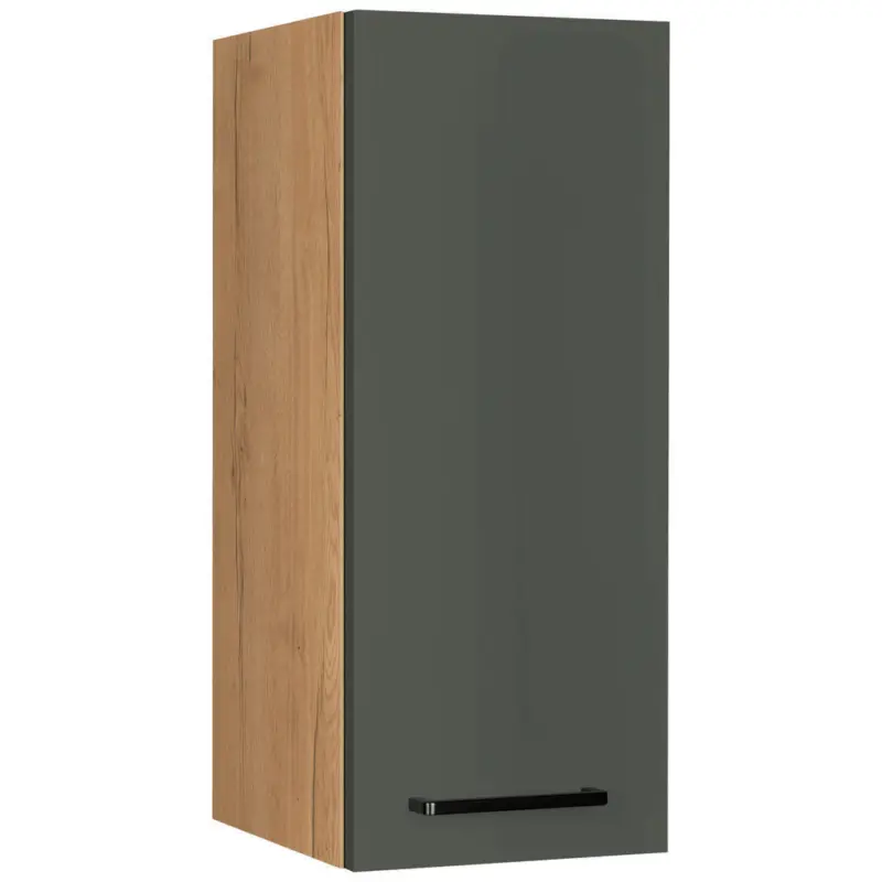 K&uuml;chenoberschrank 30/72/35 cm in Gr&uuml;n, Eichefarben