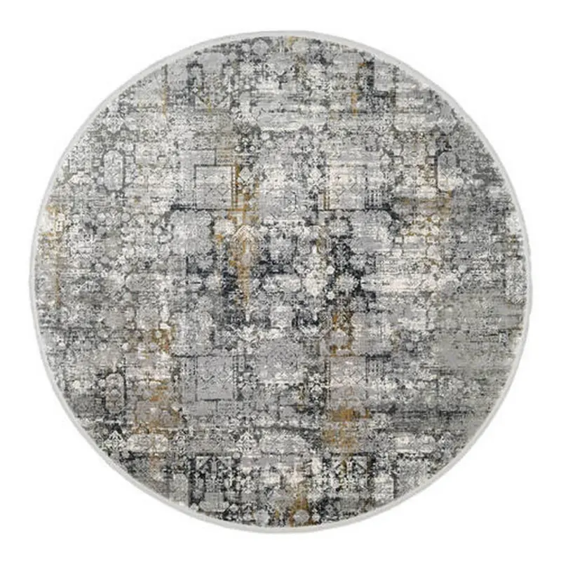 Webteppich 240 cm Sinfonia Grau, Goldfarben