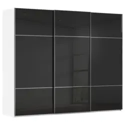 Schwebet&uuml;renschrank in Schwarz, Wei&szlig;