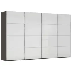 Schwebet&uuml;renschrank in Graphitfarben, Wei&szlig;