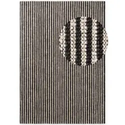 Juteteppich 200/300 cm Harvest Creme, Schwarz