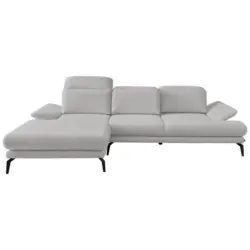 Ecksofa in Webstoff Ecru 180/289 cm