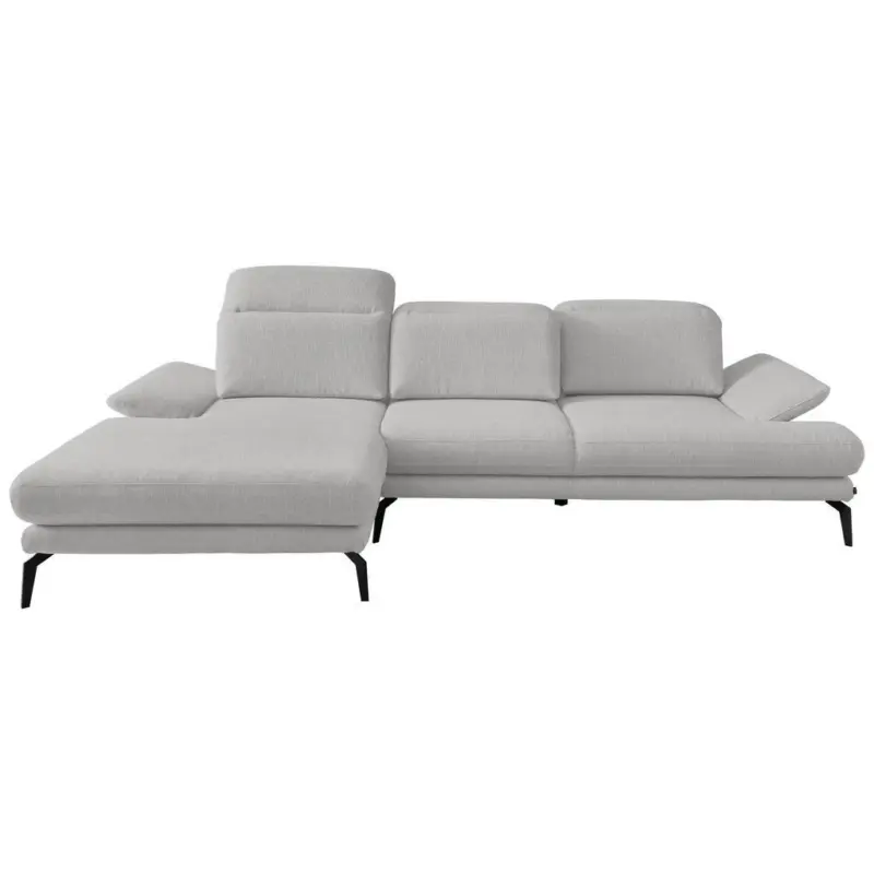 Ecksofa in Webstoff Ecru 180/289 cm