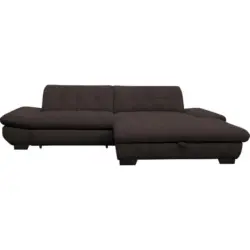 Ecksofa in Mikrofaser Braun 290/198 cm