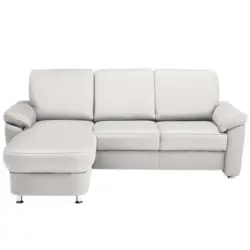 Ecksofa in Flachgewebe Creme 163/220 cm