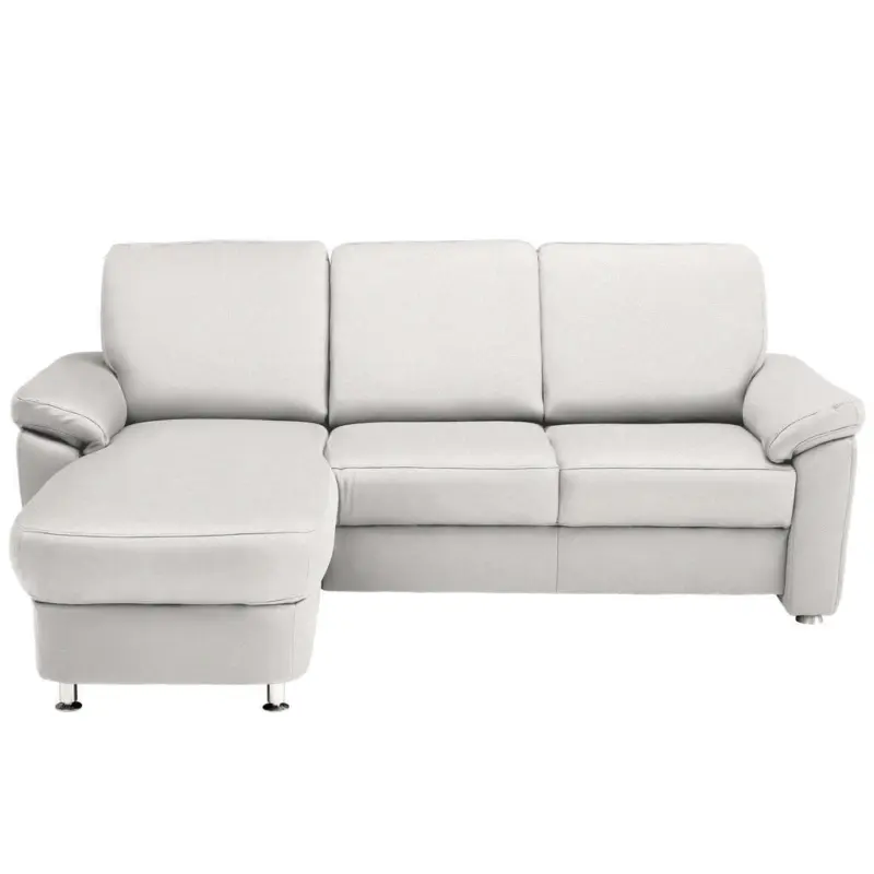 Ecksofa in Flachgewebe Creme 163/220 cm