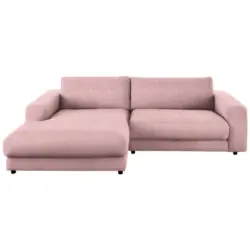 Ecksofa in Chenille Rosa 190/270 cm