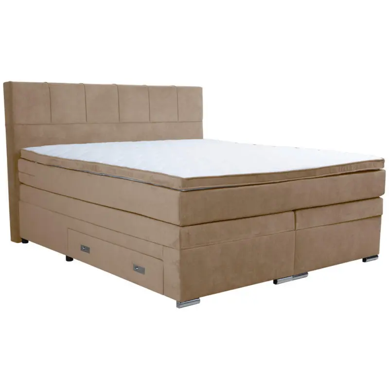 Boxspringbett 180/200 cm in Taupe