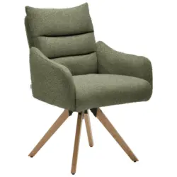 Armlehnstuhl Beinauswahl, Lederauswahl, Stoffauswahl, Gestellauswahl, Sitzfl&auml;che 180&deg; drehbar, automatische R&uuml;ckholfunktion Chenille