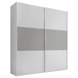 Schwebet&uuml;renschrank in Wei&szlig;, Hellgrau