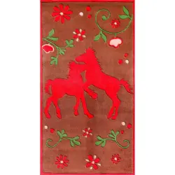 Kinderteppich 150/220 cm Pferdefreunde