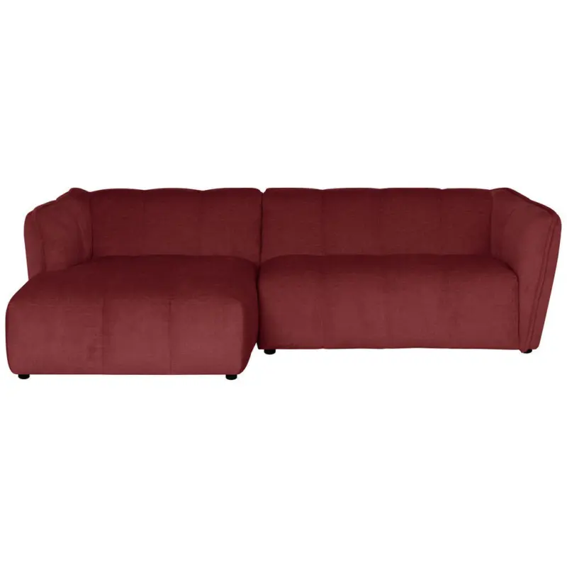 Ecksofa Livoli in Chenille Bordeaux 160/246 cm
