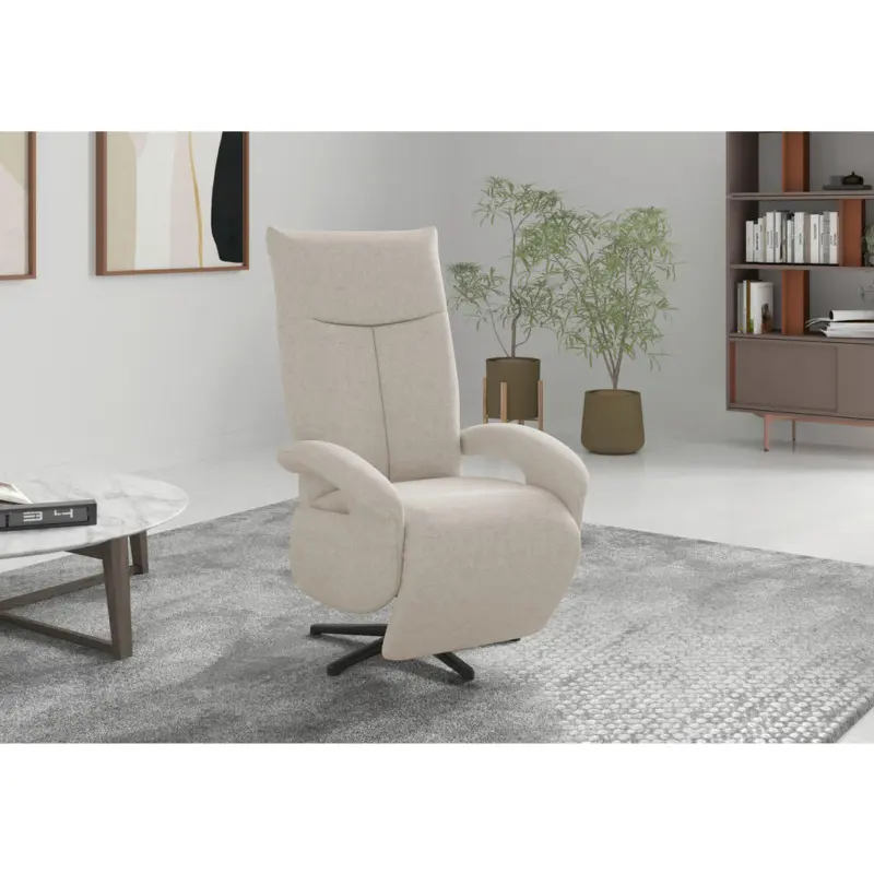 Relaxsessel in Textil Creme