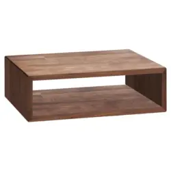 Nachttisch 50/16/41 cm in massiv Nussbaum Nussbaumfarben