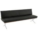 XXXLutz Lauterach - Ihr M&ouml;belhaus bei Bregenz Sitzbank 194/88/66 cm in Anthrazit, Nussbaumfarben, Nickelfarben