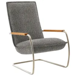 Sessel in Flachgewebe Greige