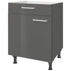 Kochfeldumbauschrank 60/87/56 cm in Schieferfarben