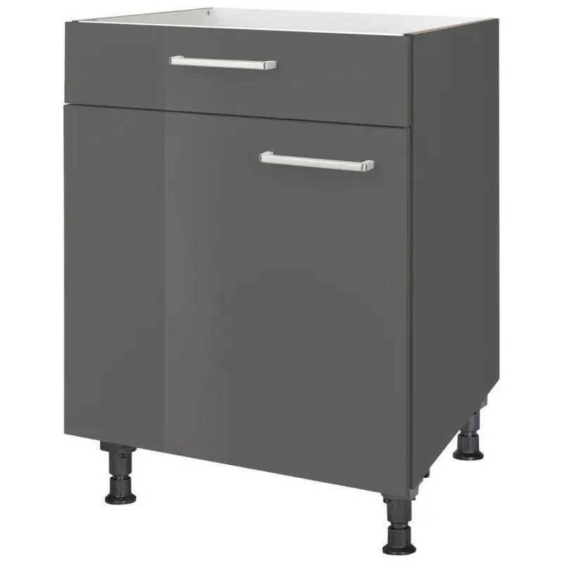 Kochfeldumbauschrank 60/87/56 cm in Schieferfarben