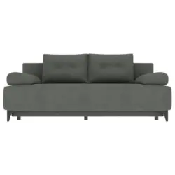 Schlafsofa in Velours Grau