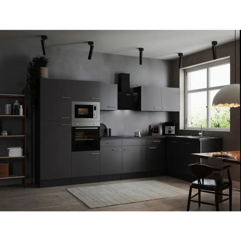 Eckk&uuml;che 340/172 cm in Grau