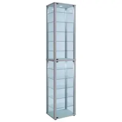 Vitrine ''Kavisa'', in Silberfarben