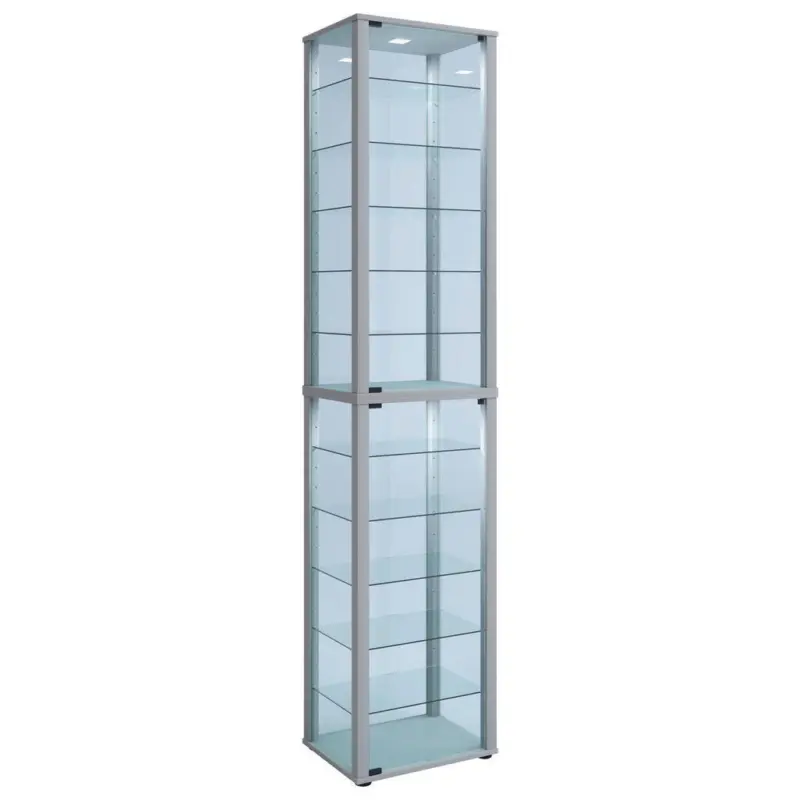 Vitrine ''Kavisa'', in Silberfarben