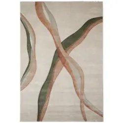 Webteppich 80/150 cm Gr&uuml;n, Beige