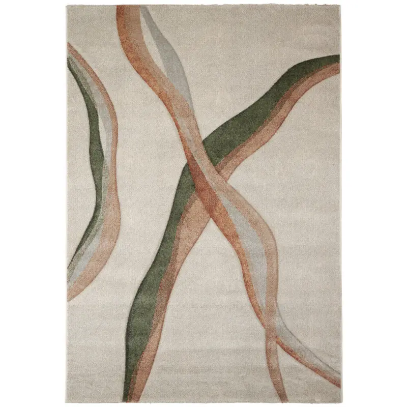 Webteppich 80/150 cm Gr&uuml;n, Beige