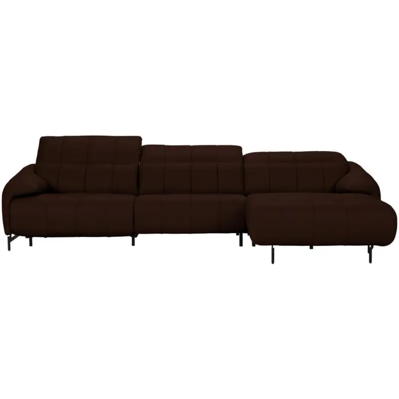 Ecksofa in Echtleder Braun 313/165 cm
