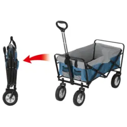 Bollerwagen EASYmaxx Blau, Grau, Schwarz 100/50/61 cm