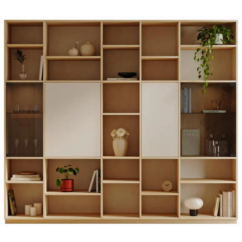 Regalkombination Naturfarben, Eichefarben 251,4/219,4/37 cm