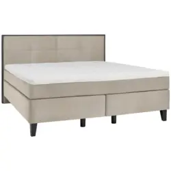 Boxspringbett 160/200 cm in Taupe