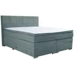 Boxspringbett 180/200 cm in Blaugrau