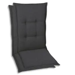 Sesselauflagenset in Anthrazit Uni