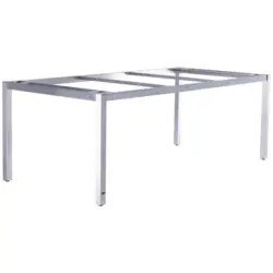 Gartentischgestell 210/100/74 cm Metall Silberfarben