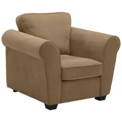 Sessel in Chenille Goldbraun