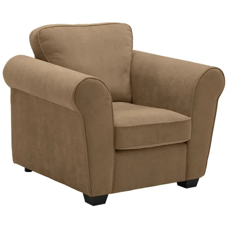 Sessel in Chenille Goldbraun