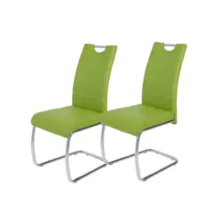 Schwingstuhl-Set 2 St&uuml;ck mit Griff Lederlook