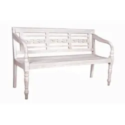 Gartenbank 150/90/52 cm in Wei&szlig;