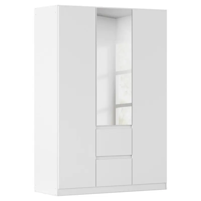 Dreht&uuml;renschrank in Silberfarben, Wei&szlig;