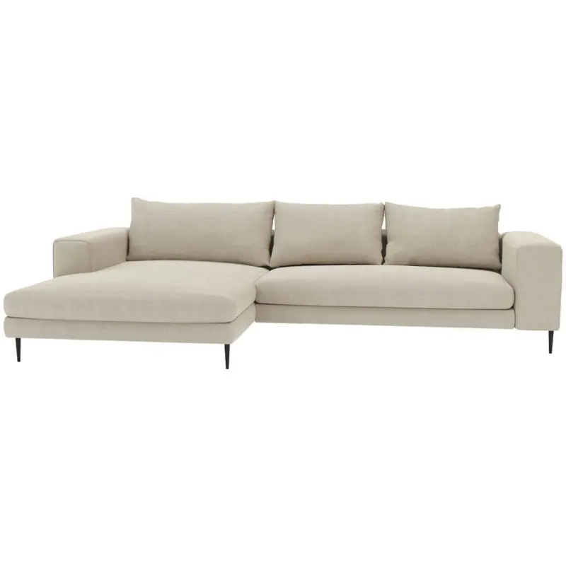 Eckschlafsofa Aurora in Struktur Beige