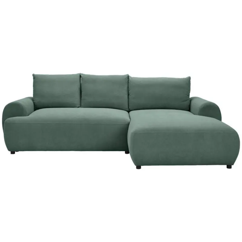 Ecksofa in Webstoff Gr&uuml;n 265/175 cm