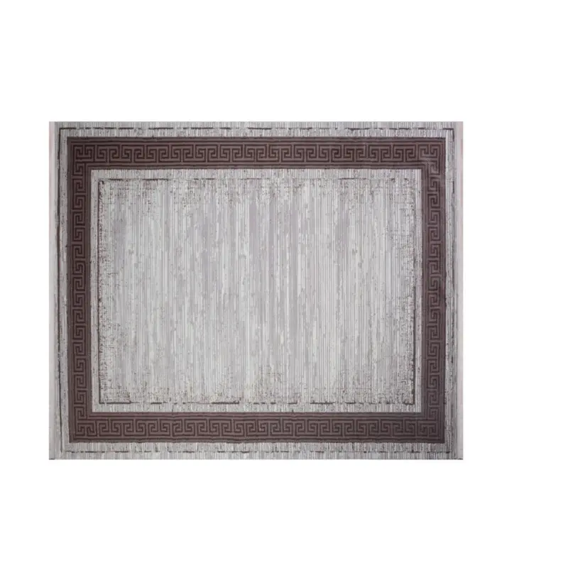 Vintage-Teppich 160/230 cm Samt Braun, Hellgrau