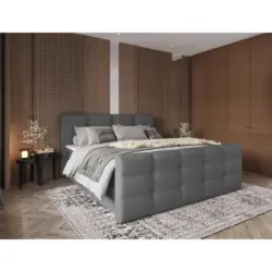 Boxbett 160/200 cm in Grau