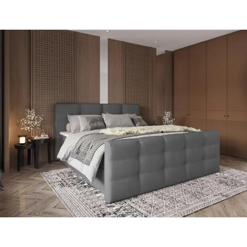 Boxbett 160/200 cm in Grau