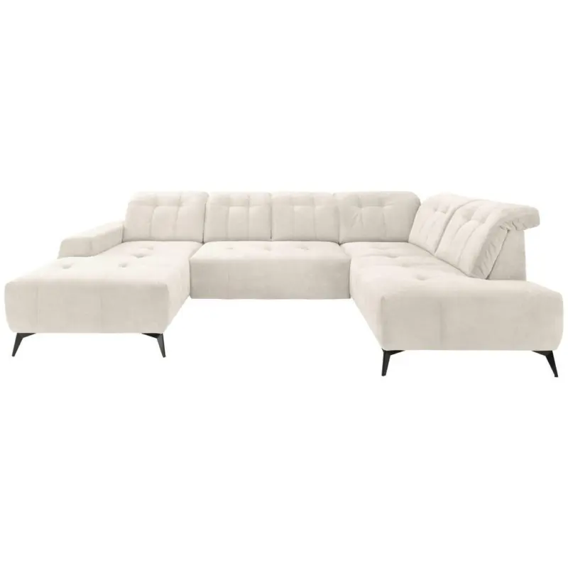 Wohnlandschaft in Mikrofaser Creme