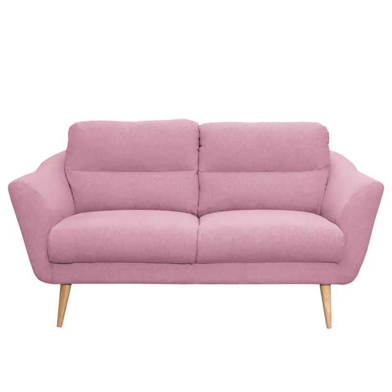 2-Sitzer-Sofa Tromso in Webstoff Rosa Skandinavisch, Modern, Landhaus