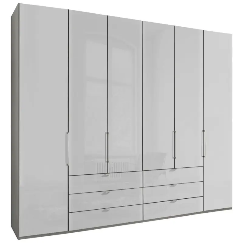 Dreht&uuml;renschrank in Grau, Wei&szlig;