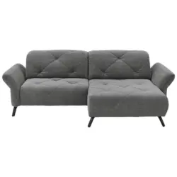Ecksofa Beach in Webstoff Anthrazit 262/173 cm
